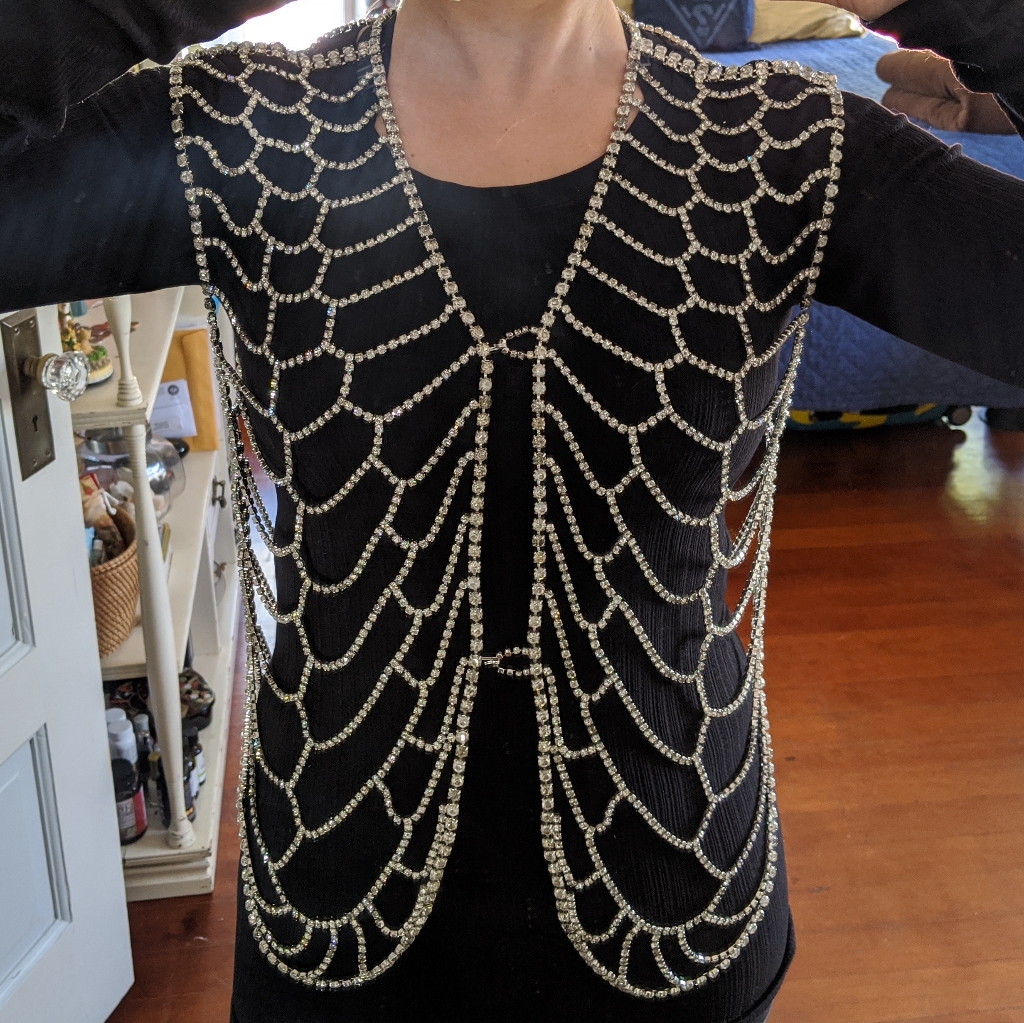 Rare Vintage Rhinestone Vest C1970s
